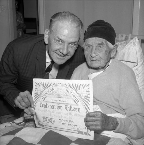 Granny Seymour with Mayor Dezell