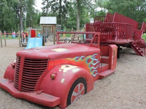 Fire Truck in Playground